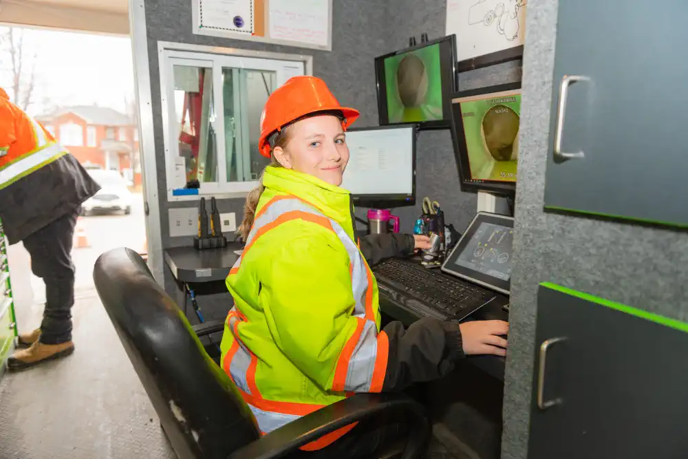 Staff at the inspection unit controls